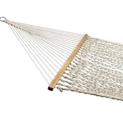 Sunnydaze Large Two-Person Double Wide 100% Cotton Rope Hammock with Spreader Bars for Patio and Backyard - 450 lb Weight Capacity Image 1