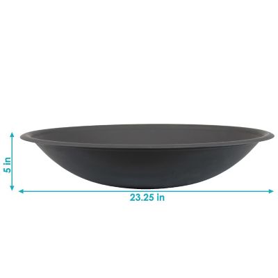 Sunnydaze Outdoor Camping or Backyard Replacement Round Steel with Heat-Resistant Paint Finish Fire Pit Bowl - 23" - Black Image 2