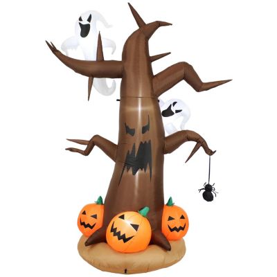 Sunnydaze Outdoor Haunted Forest Self-Inflating Halloween Inflatable Yard Decoration with LED Lights and Built-In Fan - 8' Image 1