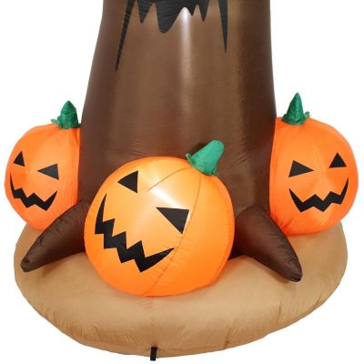 Sunnydaze Outdoor Haunted Forest Self-Inflating Halloween Inflatable Yard Decoration with LED Lights and Built-In Fan - 8' Image 2