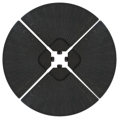 Sunnydaze Outdoor Heavy-Duty Fillable Cantilever Offset Patio Umbrella Base Weight Plates - Black - 4pc Image 1