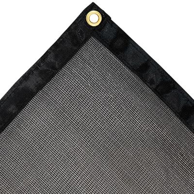 Sunnydaze Outdoor Heavy-Duty Multi-Purpose UV-Resistant Mesh Protective Tarp Cover - 12' x 20' - Black Image 1