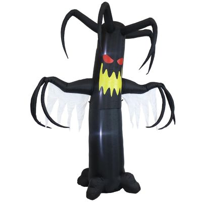 Sunnydaze Outdoor Nightmare Hollow Ghostly Tree Self-Inflating Halloween Inflatable Yard Decoration with LED Lights and Built-In Fan - 8' Image 1