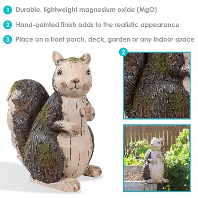 Sunnydaze Silas the Woodland Squirrel Statue - Indoor/Outdoor Decorative Figurine - 13.5" Image 3