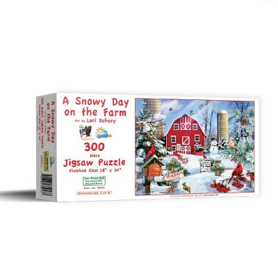 Sunsout A Snowy Day on the Farm 300 pc  Jigsaw Puzzle Image 1