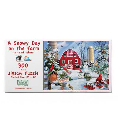 Sunsout A Snowy Day on the Farm 300 pc  Jigsaw Puzzle Image 2