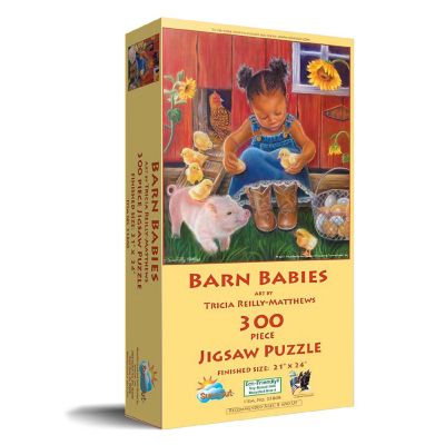 Sunsout Barn Babies 300 pc  Jigsaw Puzzle Image 1