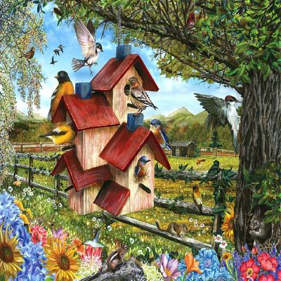 Sunsout Bird Condo 300 pc  Jigsaw Puzzle Image 1