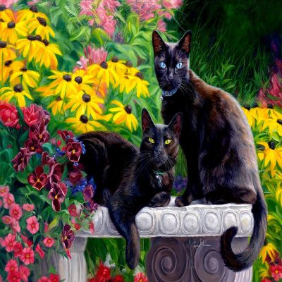 Sunsout Black Beauties 1000 pc  Jigsaw Puzzle Image 1