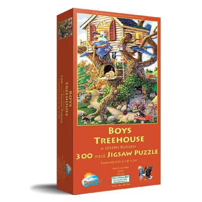 Sunsout Boys Treehouse 300 pc  Jigsaw Puzzle Image 1