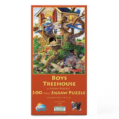 Sunsout Boys Treehouse 300 pc  Jigsaw Puzzle Image 2