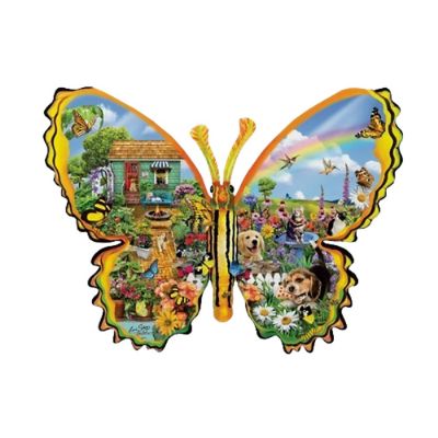 Sunsout Butterfly Pals 1000 pc Special Shape Jigsaw Puzzle Image 1