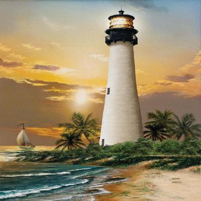 Sunsout Cape Florida Lighthouse 500 pc  Jigsaw Puzzle Image 1