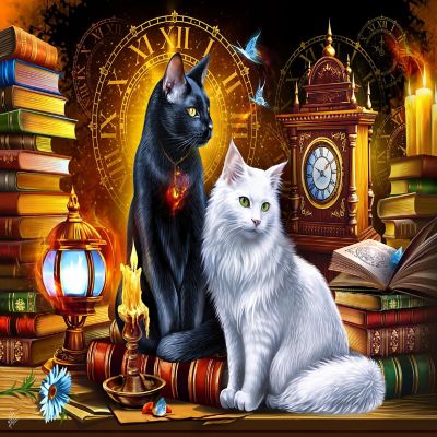 Sunsout Cats and Clocks 1000 pc  Jigsaw Puzzle Image 1