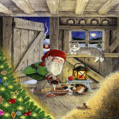 Sunsout Christmas in the Barn 300 pc  Jigsaw Puzzle Image 1