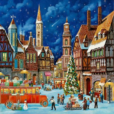 Sunsout Christmas Square 500 pc  Jigsaw Puzzle Image 1