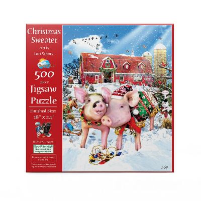 Sunsout Christmas Sweater 500 pc  Jigsaw Puzzle Image 2