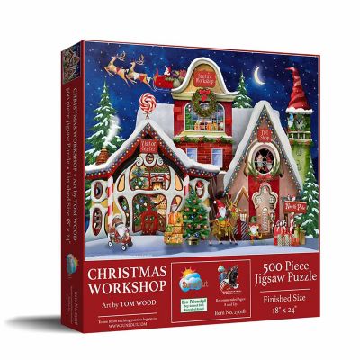Sunsout Christmas Workshop 500 pc  Jigsaw Puzzle Image 1