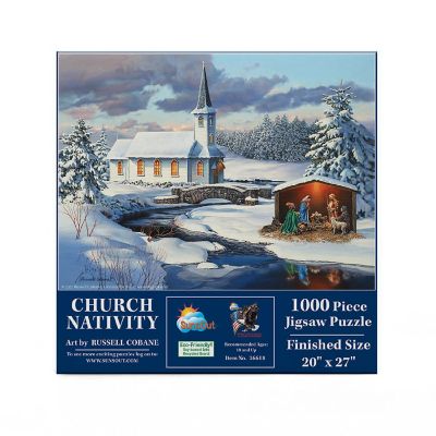 Sunsout Church Nativity 1000 pc  Jigsaw Puzzle Image 2