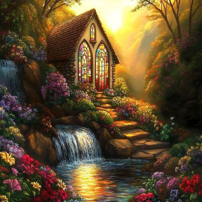 Sunsout Cottage Creek 1000 pc  Jigsaw Puzzle Image 1