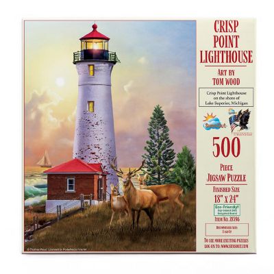 Sunsout Crisp Point Lighthouse 500 pc  Jigsaw Puzzle Image 2