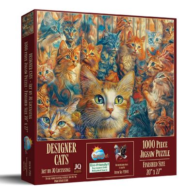 Sunsout Designer Cats 1000 pc  Jigsaw Puzzle Image 1