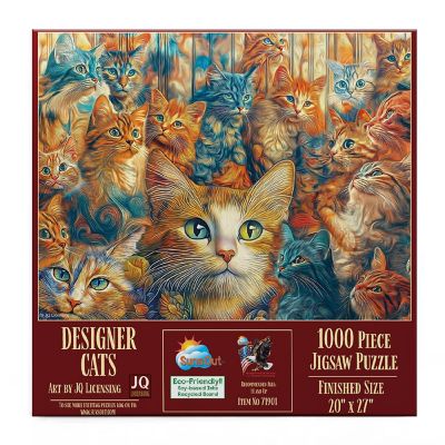 Sunsout Designer Cats 1000 pc  Jigsaw Puzzle Image 2