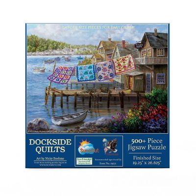 Sunsout Dockside Quilts 500 pc Large Pieces Jigsaw Puzzle Image 2