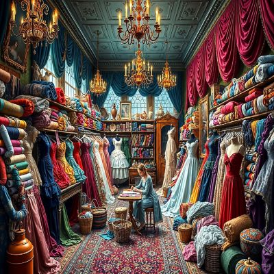Sunsout Dressmaker 500 pc  Jigsaw Puzzle Image 1