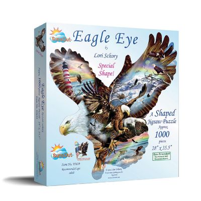 Sunsout Eagle Eye 1000 pc Special Shape Jigsaw Puzzle Image 1
