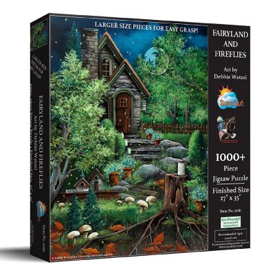 Sunsout Fairyland and Fireflies 1000 pc Large Piece Jigsaw Puzzle Image 1