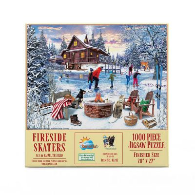 Sunsout Fireside Skaters 1000 pc  Jigsaw Puzzle Image 2