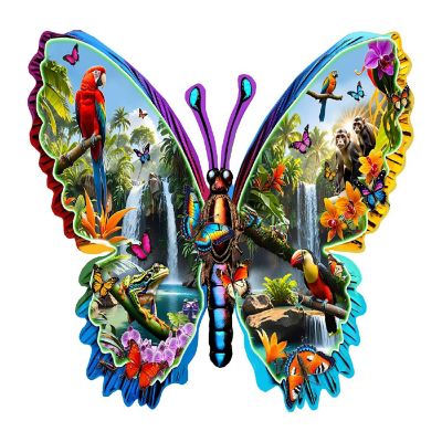 Sunsout Forest Creatures 1000 pc Special Shape Jigsaw Puzzle Image 1