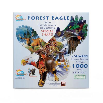 Sunsout Forest Eagle 1000 pc Special Shape Jigsaw Puzzle Image 2