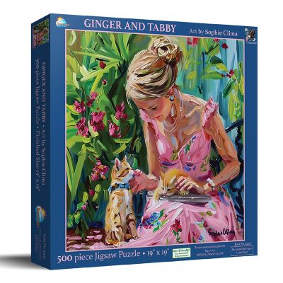 Sunsout Ginger and Tabby 500 pc  Jigsaw Puzzle Image 1