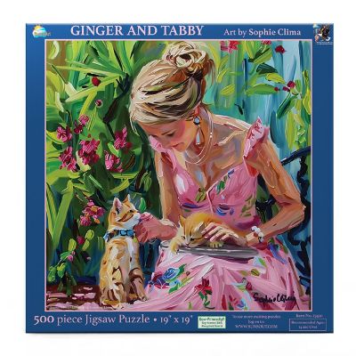 Sunsout Ginger and Tabby 500 pc  Jigsaw Puzzle Image 2