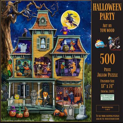 Sunsout Halloween Party 500 pc  Jigsaw Puzzle Image 2