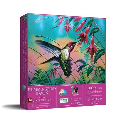 Sunsout Hummingbird Haven 500 pc  Jigsaw Puzzle Image 1