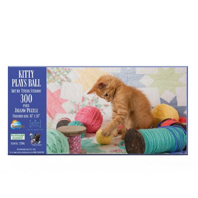Sunsout Kitty Plays Ball 300 pc  Jigsaw Puzzle Image 2