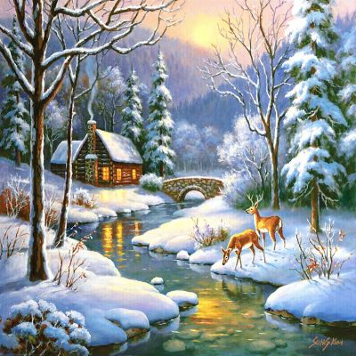 Sunsout Late Night Visitors 500 pc  Jigsaw Puzzle Image 1