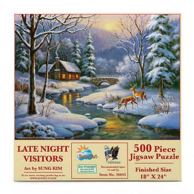 Sunsout Late Night Visitors 500 pc  Jigsaw Puzzle Image 2