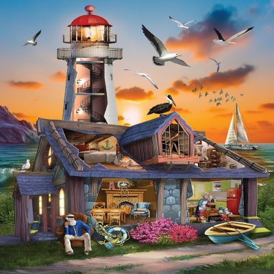 Sunsout Lighthouse Keepers Home 300 pc  Jigsaw Puzzle Image 1