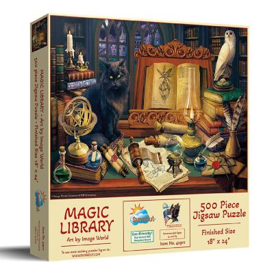 Sunsout Magic Library 500 pc  Jigsaw Puzzle Image 1