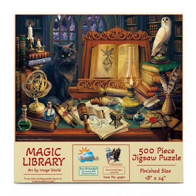 Sunsout Magic Library 500 pc  Jigsaw Puzzle Image 2