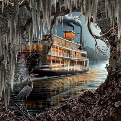 Sunsout Night on the River 1000 pc  Jigsaw Puzzle Image 1
