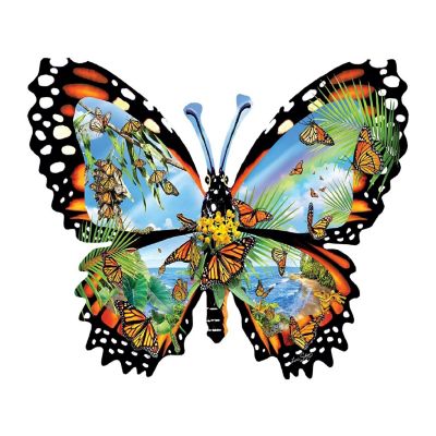 Sunsout Ode to the Monarch 1000 pc Special Shape Jigsaw Puzzle Image 1