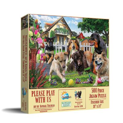 Sunsout Please Play with Us 500 pc  Jigsaw Puzzle Image 1