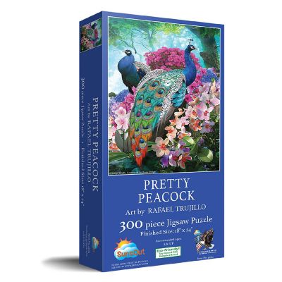 Sunsout Pretty Peacock 300 pc  Jigsaw Puzzle Image 1