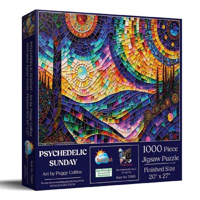 Sunsout Psychedelic Sunday 1000 pc  Jigsaw Puzzle Image 1