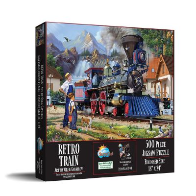 Sunsout Retro Train 500 pc  Jigsaw Puzzle Image 1